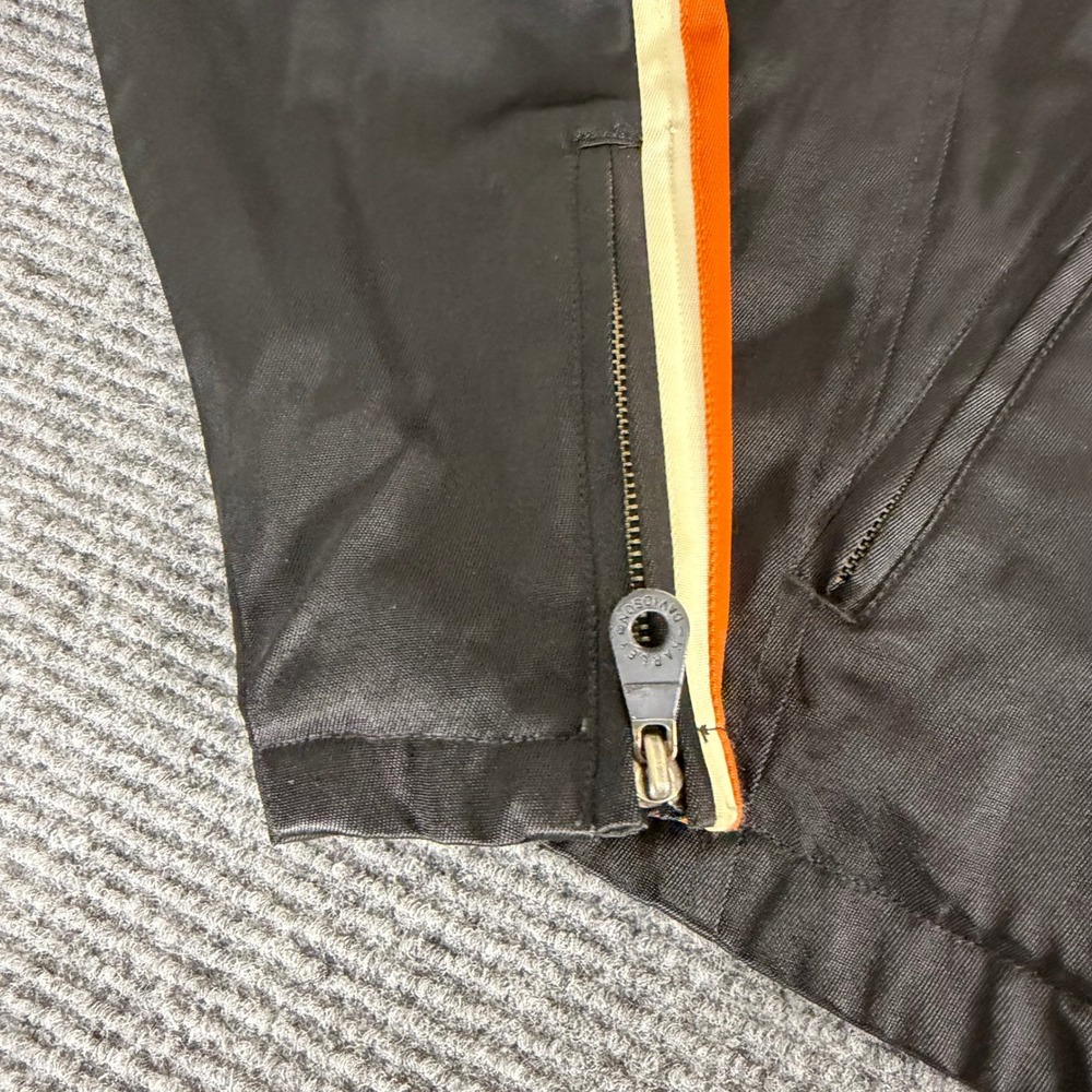 HarleyDavidson Womens Black Orange Racing Stripe Mesh Lined Riding Jacket Medium - Picture 5 of 14
